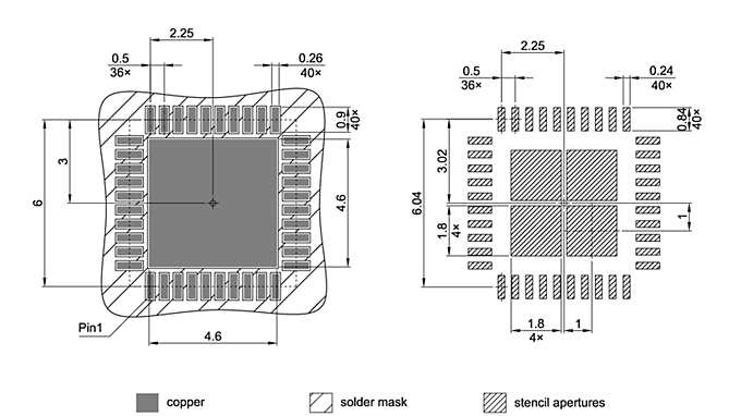 PG-VQFN-40-800_Footprint Drawing