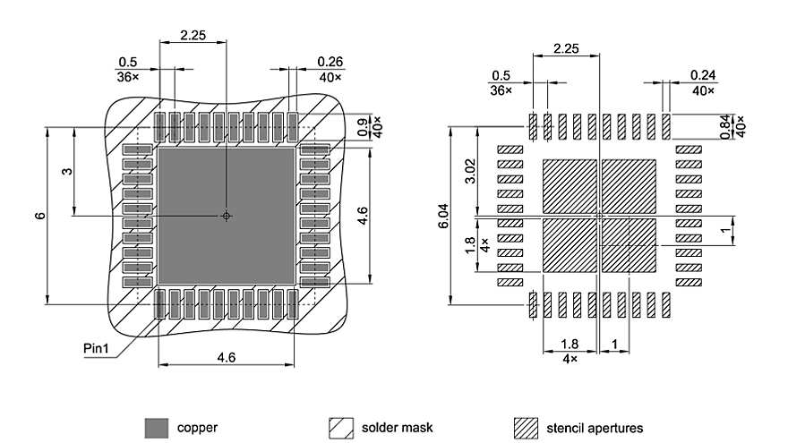 PG-VQFN-40-800_Footprint Drawing