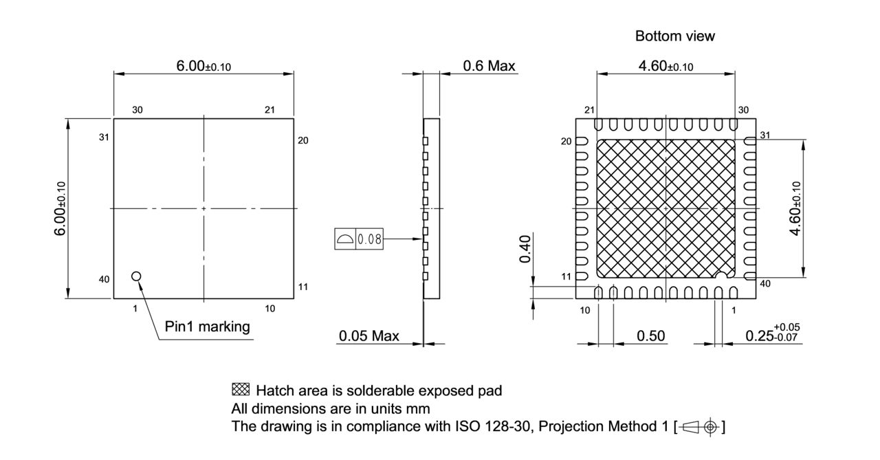 PG-VQFN-40-801_Package Outline