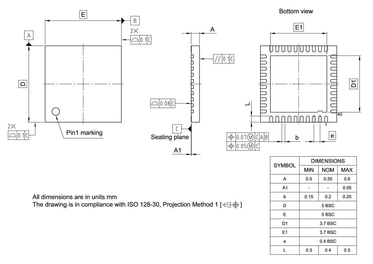 PG-VQFN-40-802_Package Outline