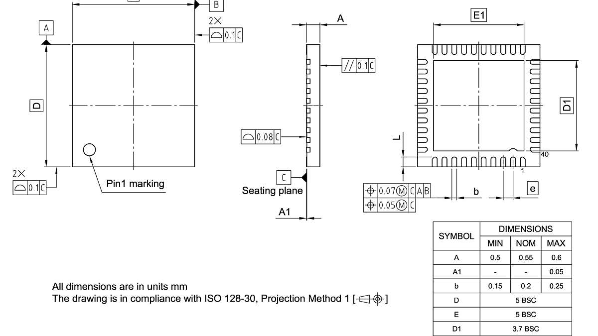 PG-VQFN-40-802_Package Outline