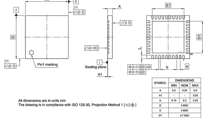 PG-VQFN-40-802_Package Outline
