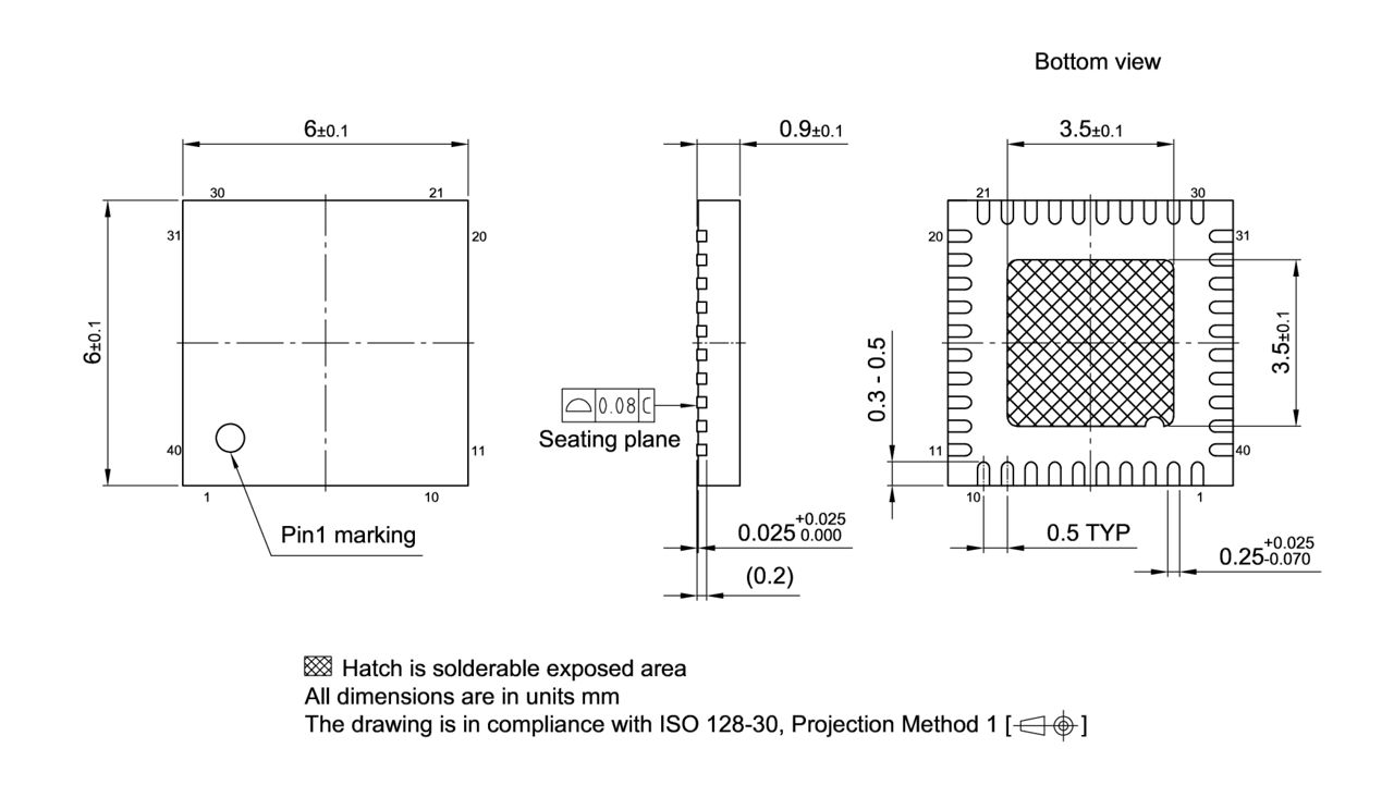 PG-VQFN-40-803_Package Outline