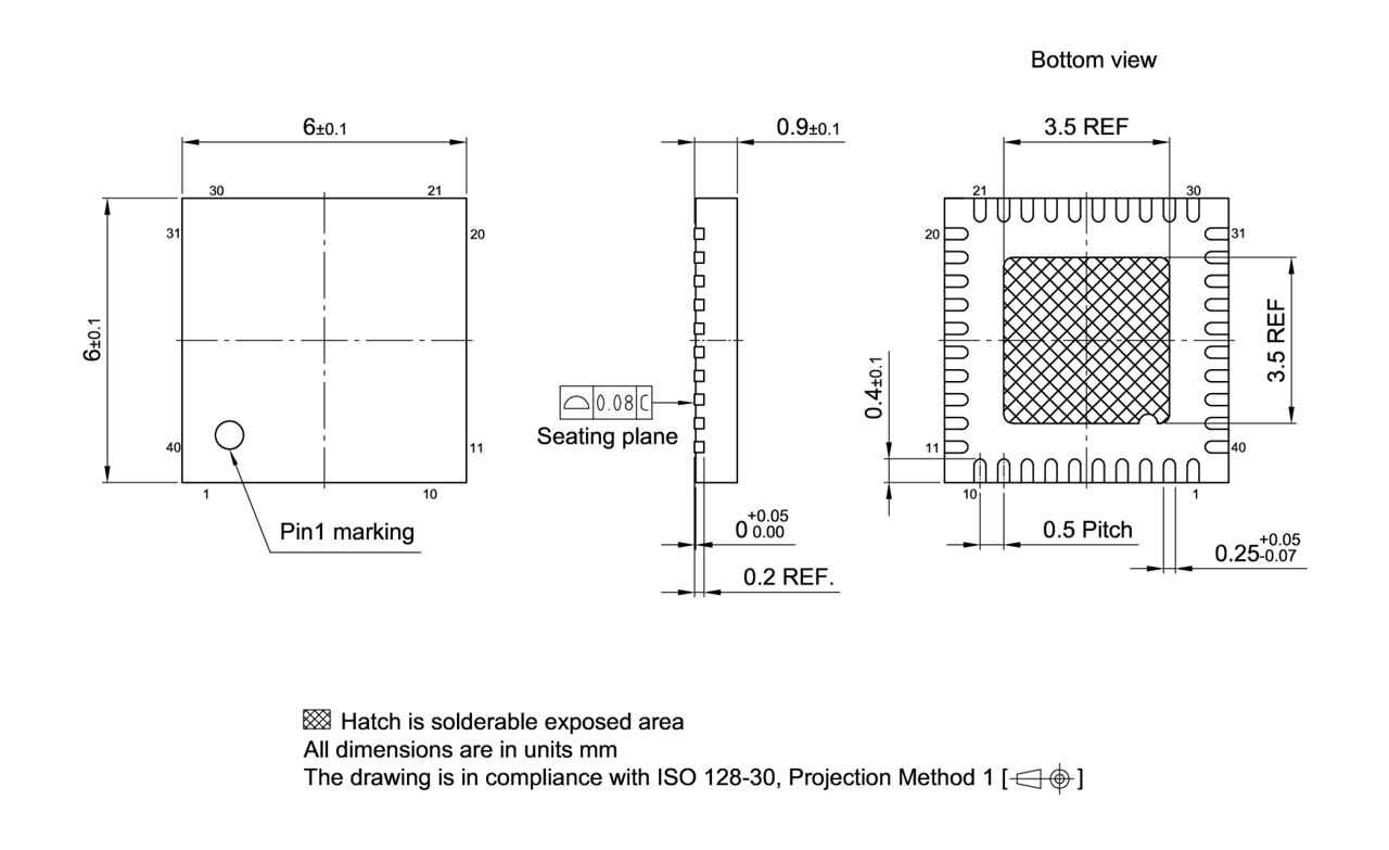 PG-VQFN-40-804_Package Outline
