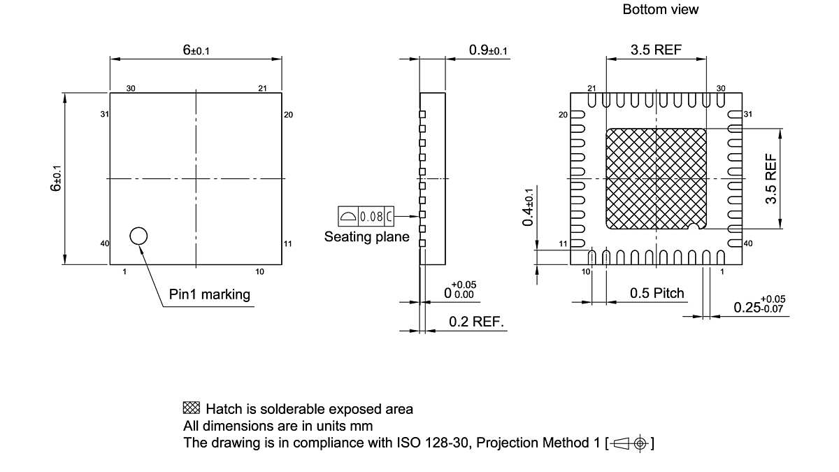 PG-VQFN-40-804_Package Outline