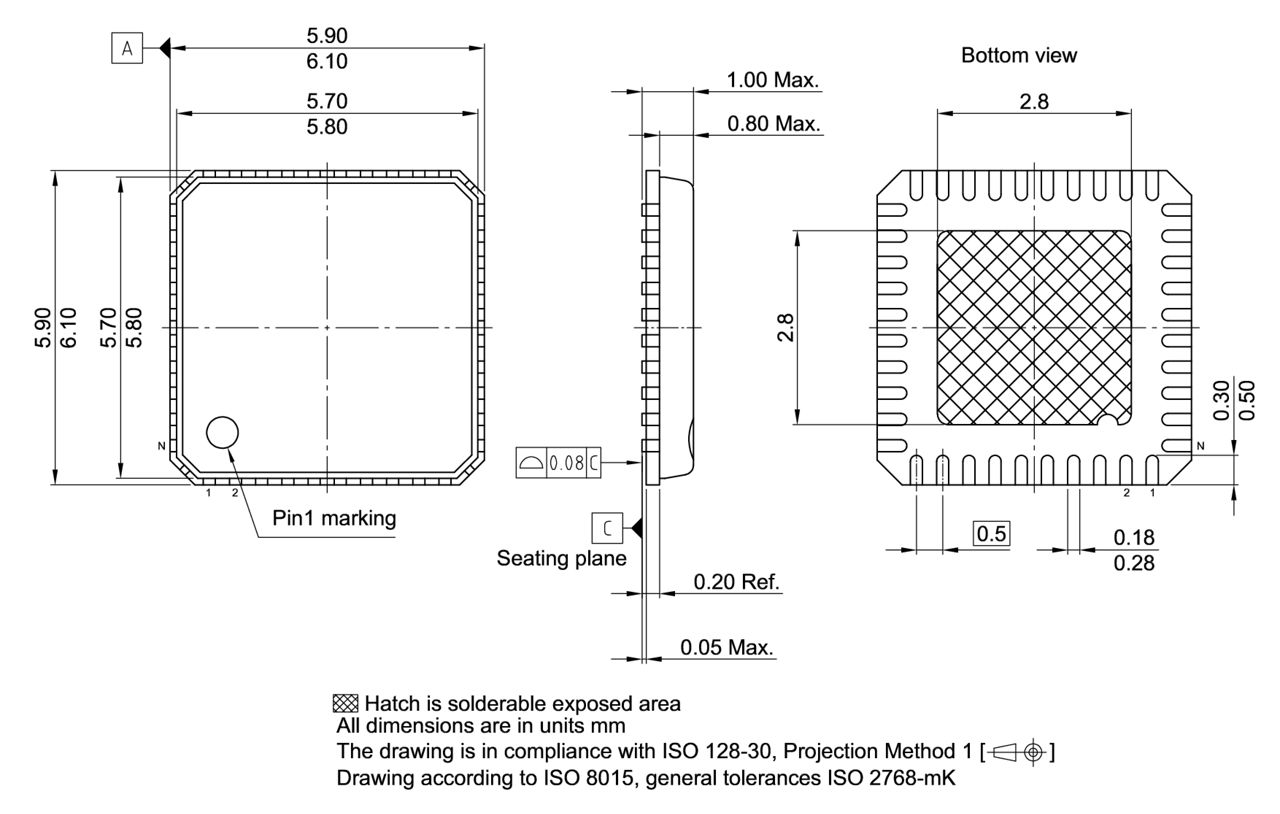 PG-VQFN-40-806_Package Outline