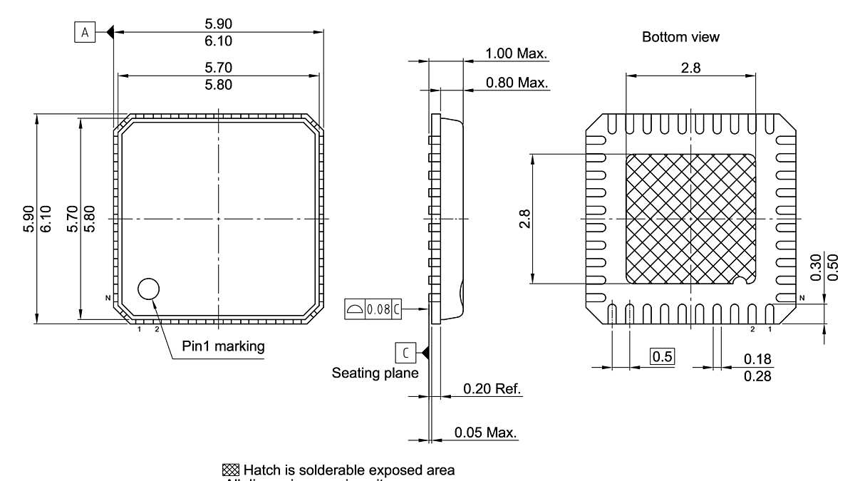 PG-VQFN-40-806_Package Outline