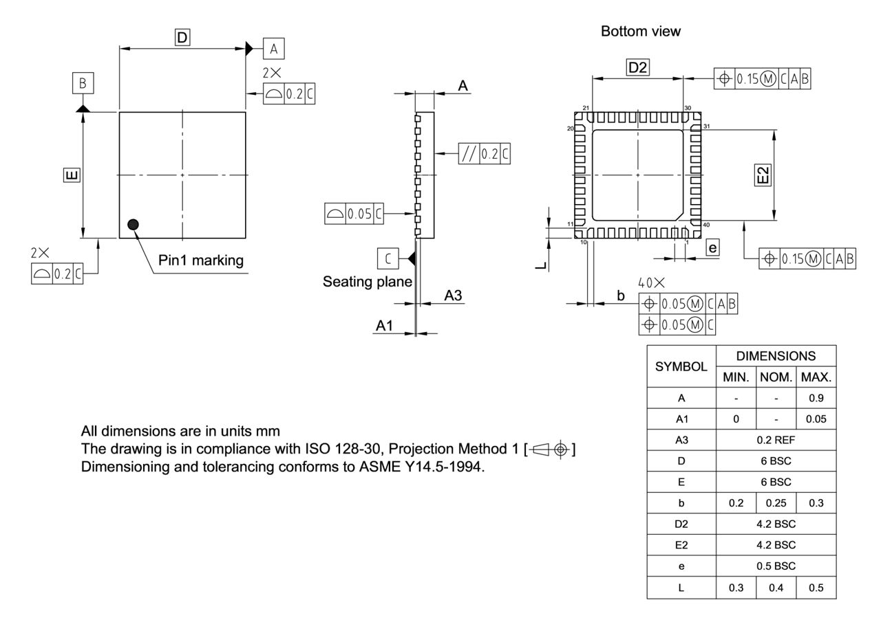 PG-VQFN-40-808_Package Outline