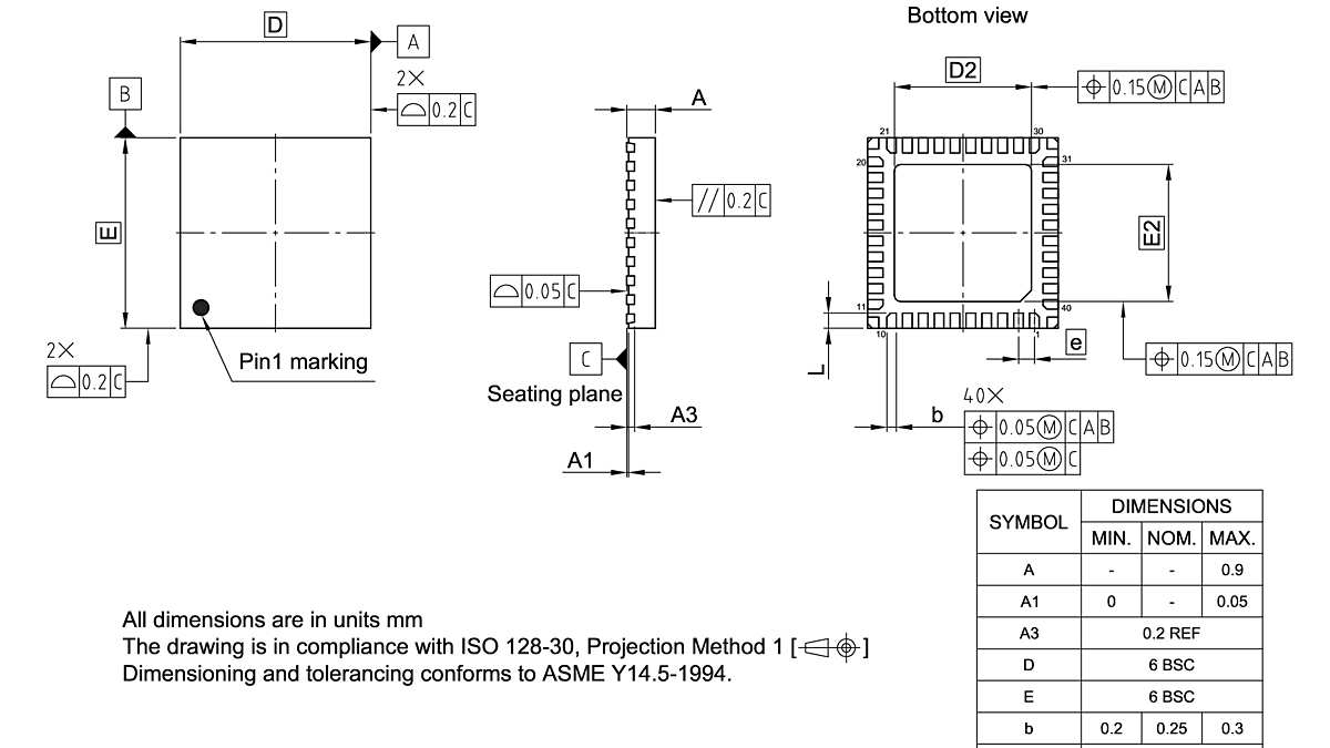 PG-VQFN-40-808_Package Outline