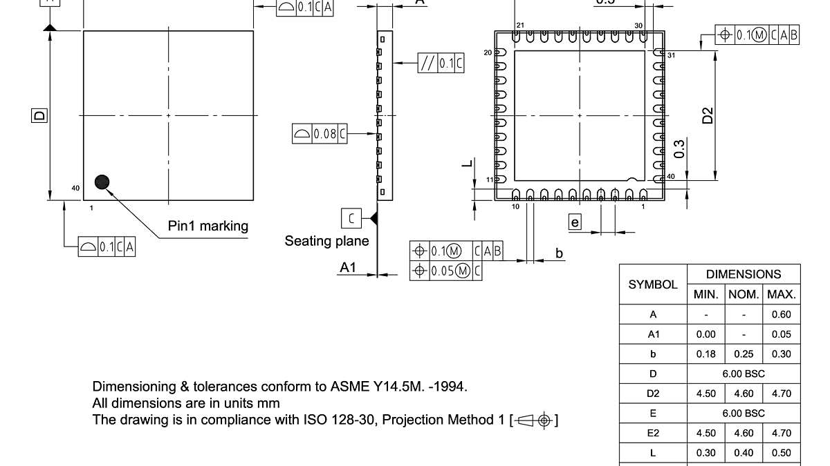 PG-VQFN-40-810_Package Outline