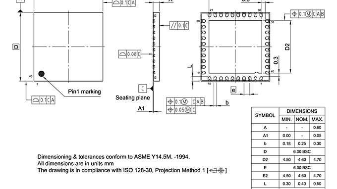 PG-VQFN-40-810_Package Outline