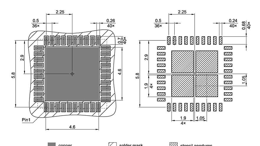 PG-VQFN-40-812_Footprint Drawing