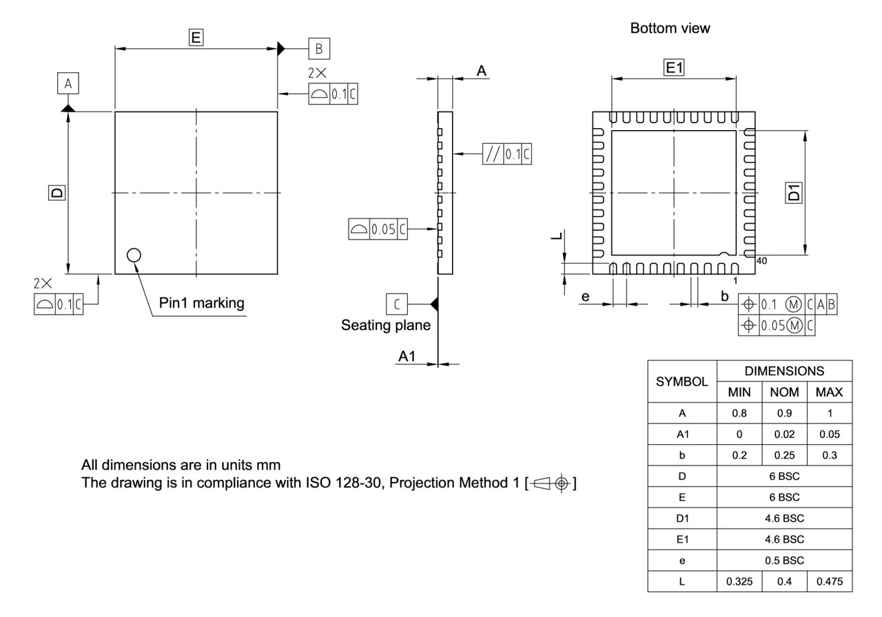 PG-VQFN-40-812_Package Outline