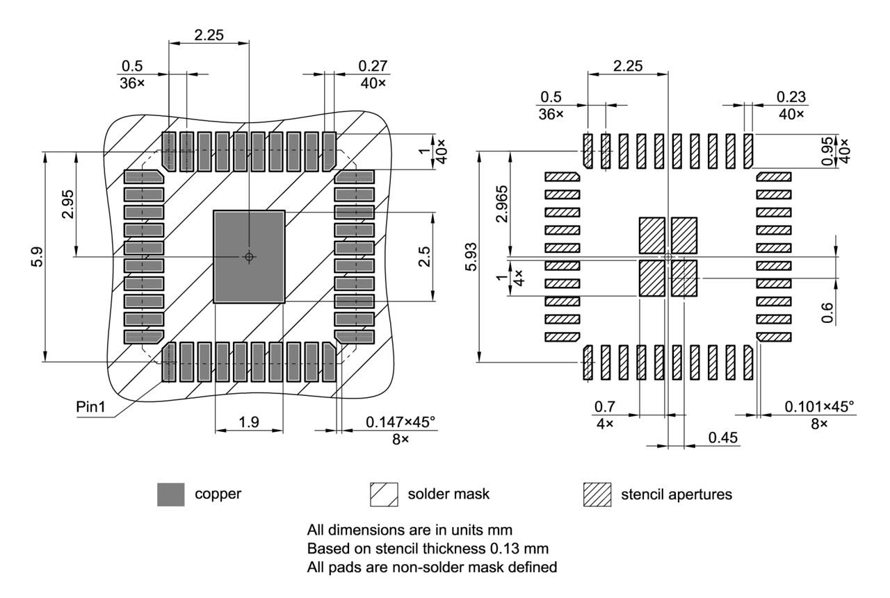 PG-VQFN-40-850_Footprint Drawing