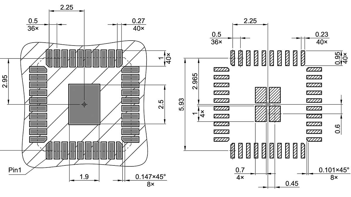 PG-VQFN-40-850_Footprint Drawing