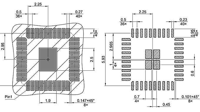 PG-VQFN-40-850_Footprint Drawing