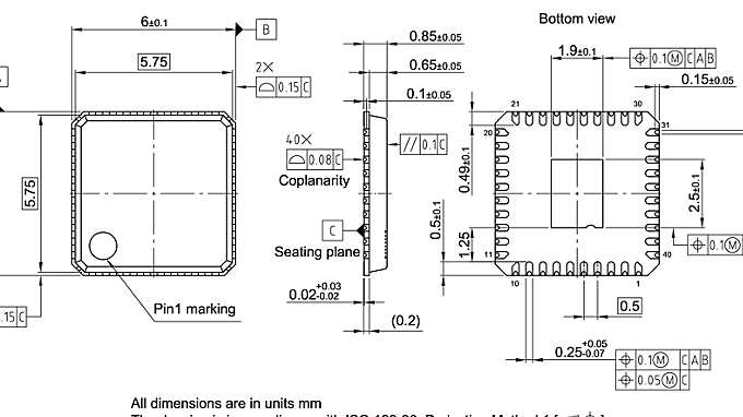 PG-VQFN-40-850_Package Outline