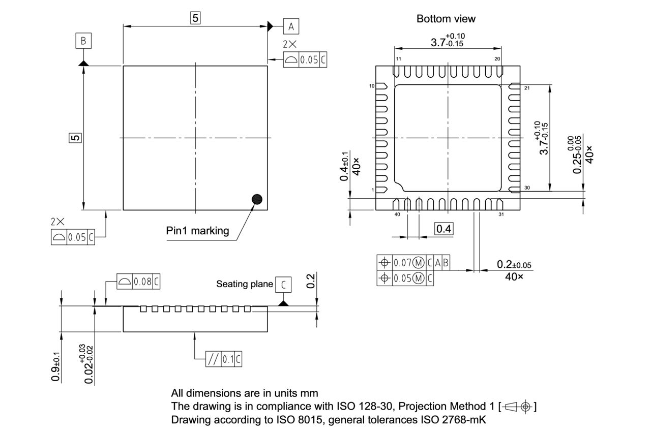 PG-VQFN-40-901_Package Outline