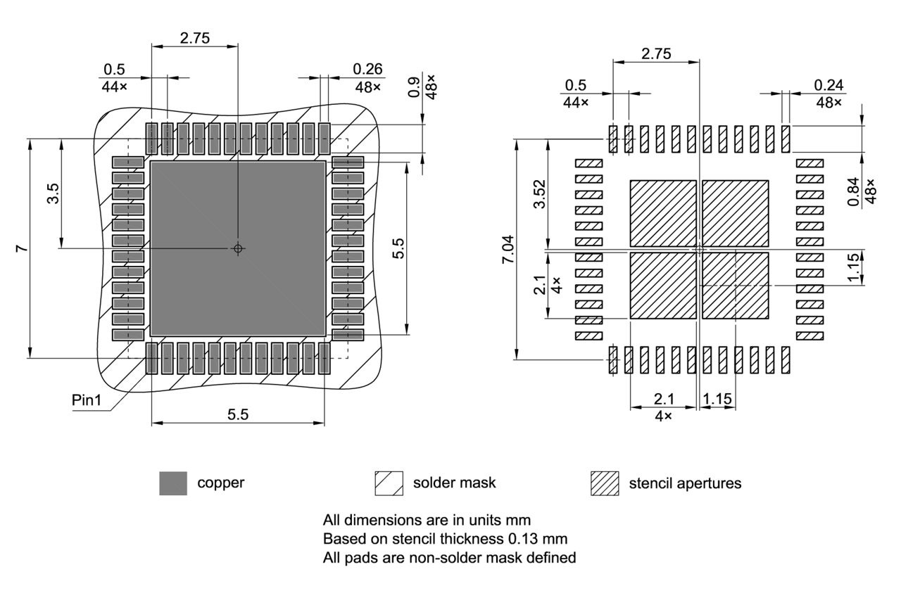 PG-VQFN-48-38_Footprint Drawing
