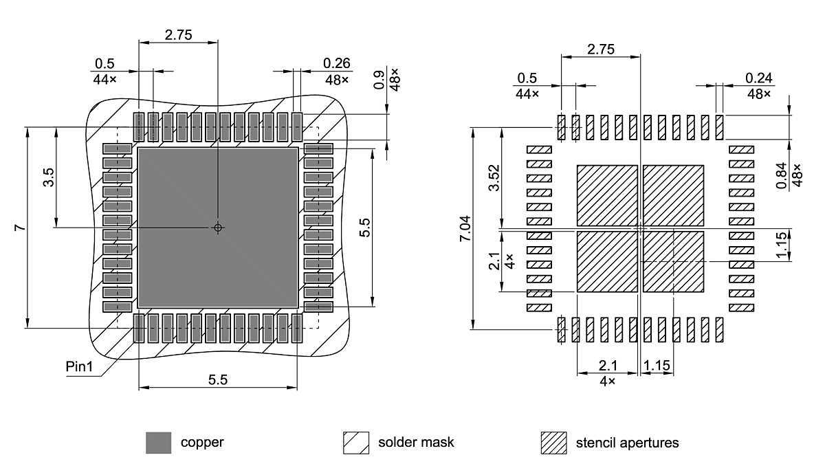 PG-VQFN-48-38_Footprint Drawing