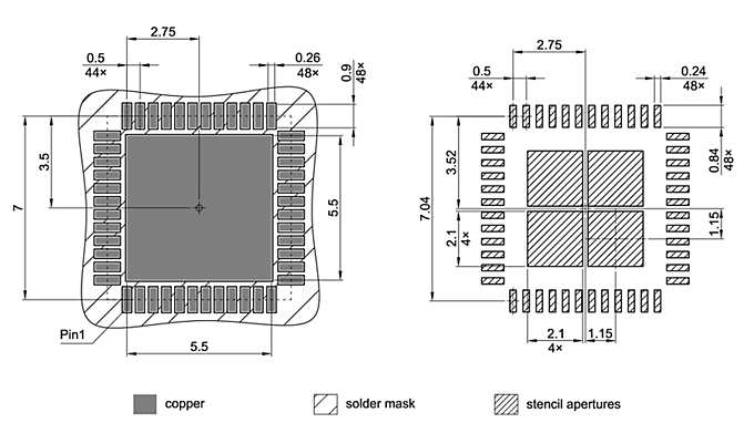 PG-VQFN-48-38_Footprint Drawing