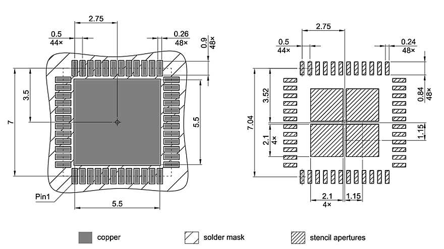 PG-VQFN-48-38_Footprint Drawing