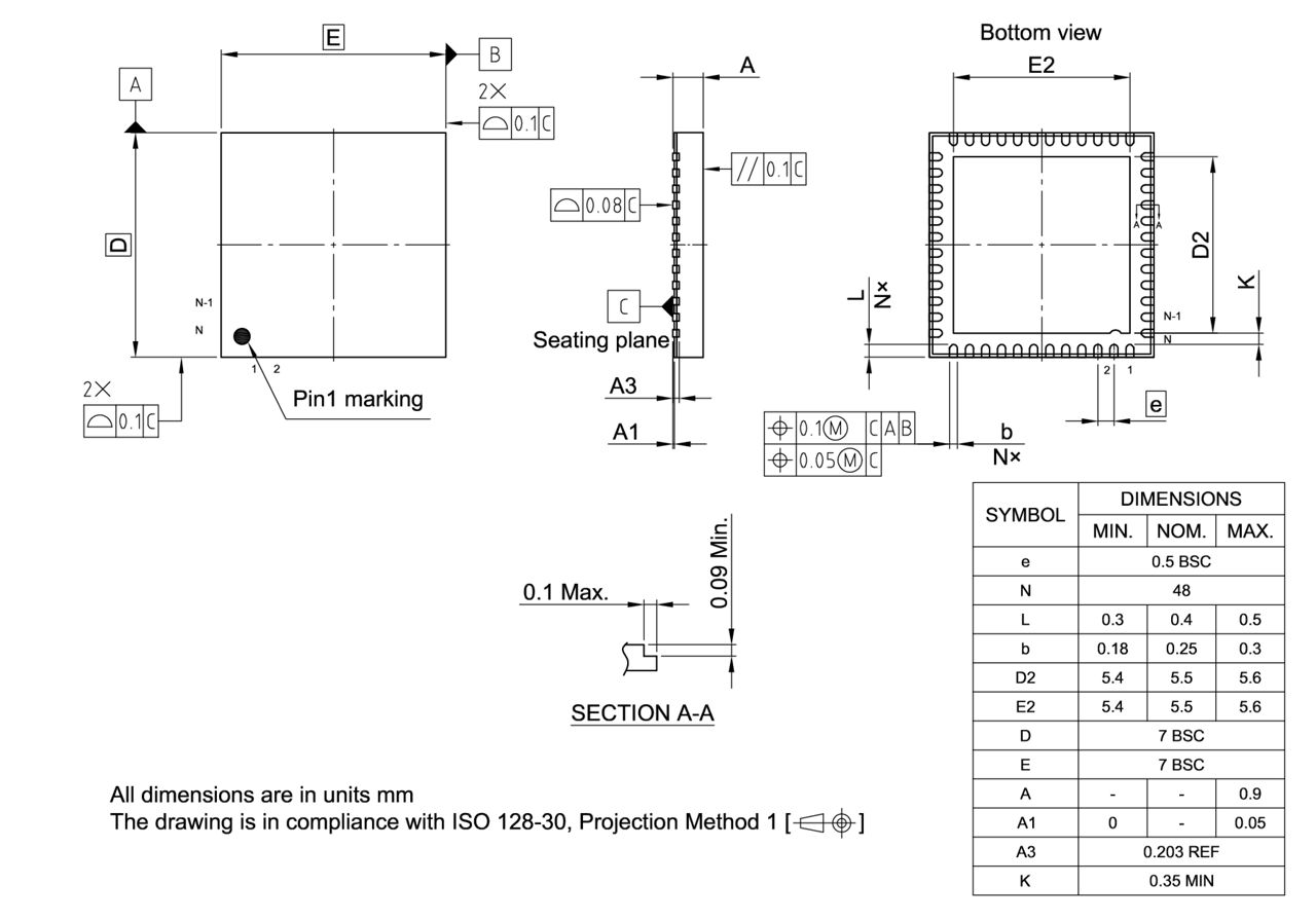 PG-VQFN-48-38_Package Outline