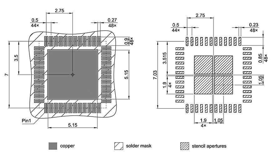 PG-VQFN-48-39_Footprint Drawing