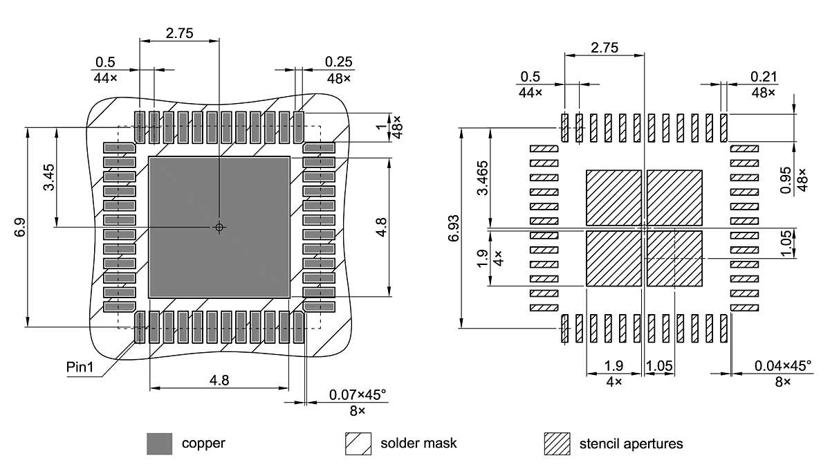 PG-VQFN-48-42_Footprint Drawing