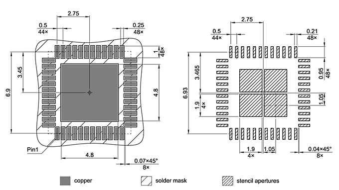 PG-VQFN-48-42_Footprint Drawing