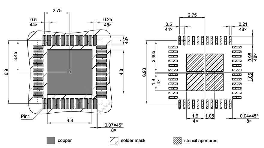 PG-VQFN-48-42_Footprint Drawing