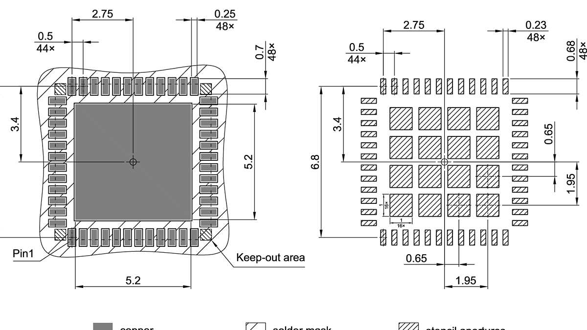PG-VQFN-48-54_Footprint Drawing