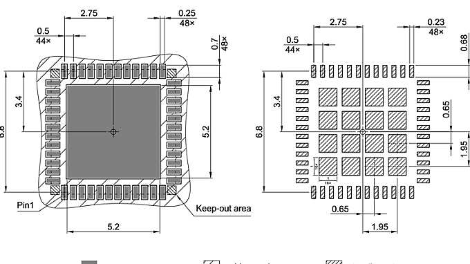 PG-VQFN-48-54_Footprint Drawing