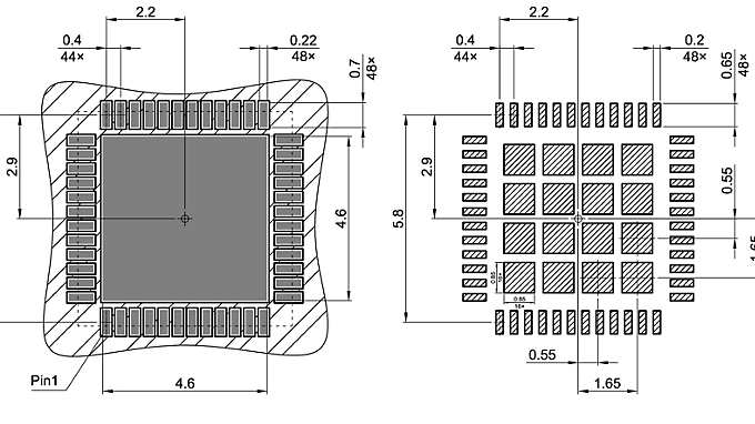 PG-VQFN-48-63_Footprint Drawing