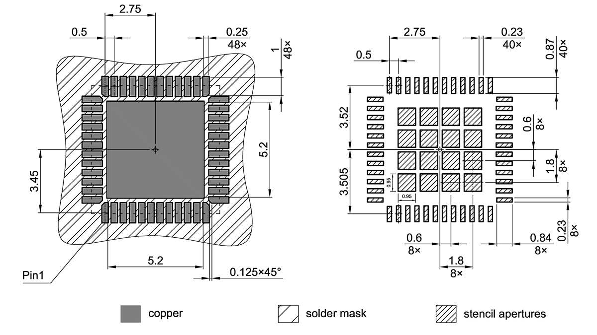 PG-VQFN-48-70_Footprint Drawing