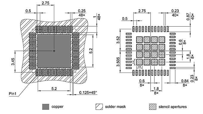 PG-VQFN-48-70_Footprint Drawing