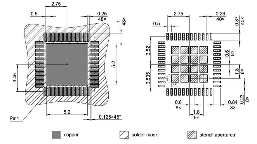 PG-VQFN-48-70_Footprint Drawing