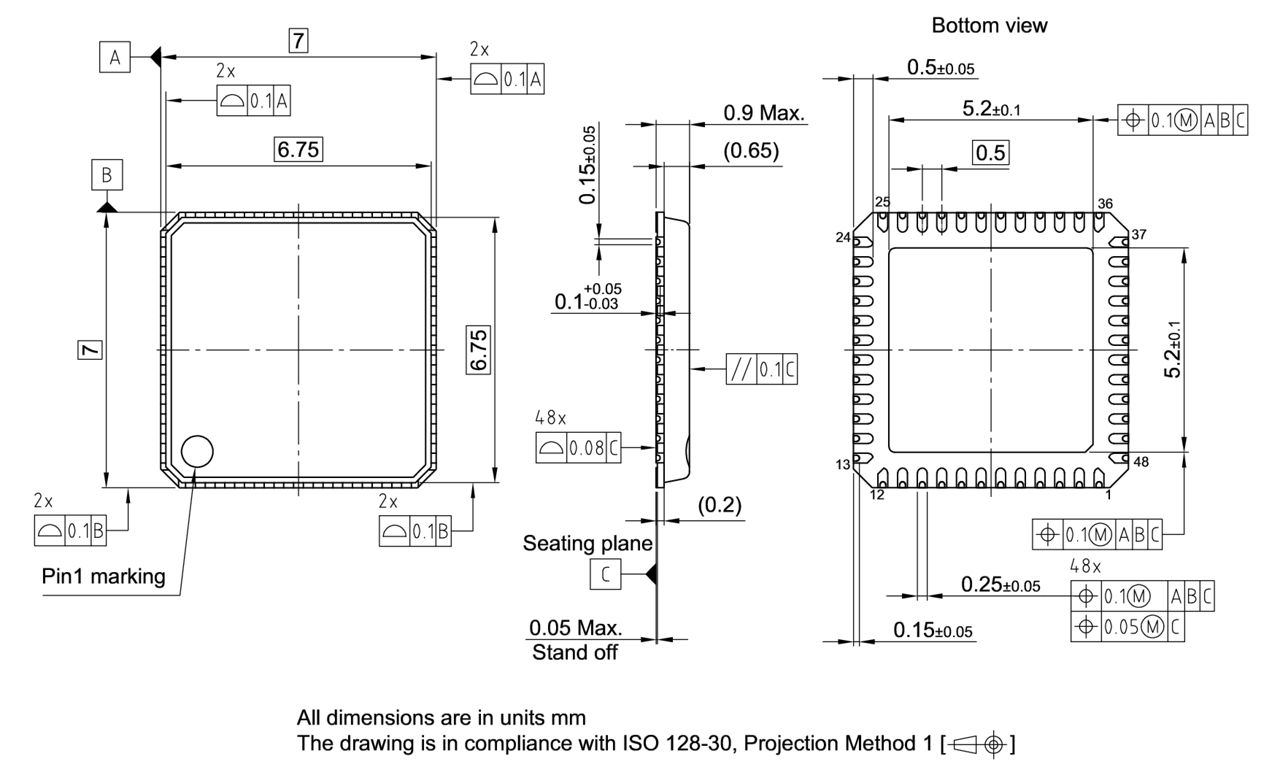PG-VQFN-48-70_Package Outline
