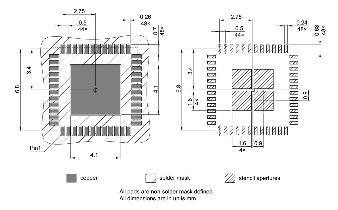 PG-VQFN-48-73_Footprint Drawing