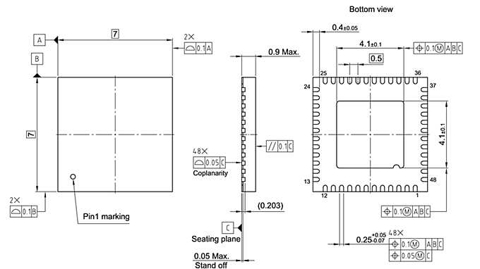 PG-VQFN-48-73_Package Outline