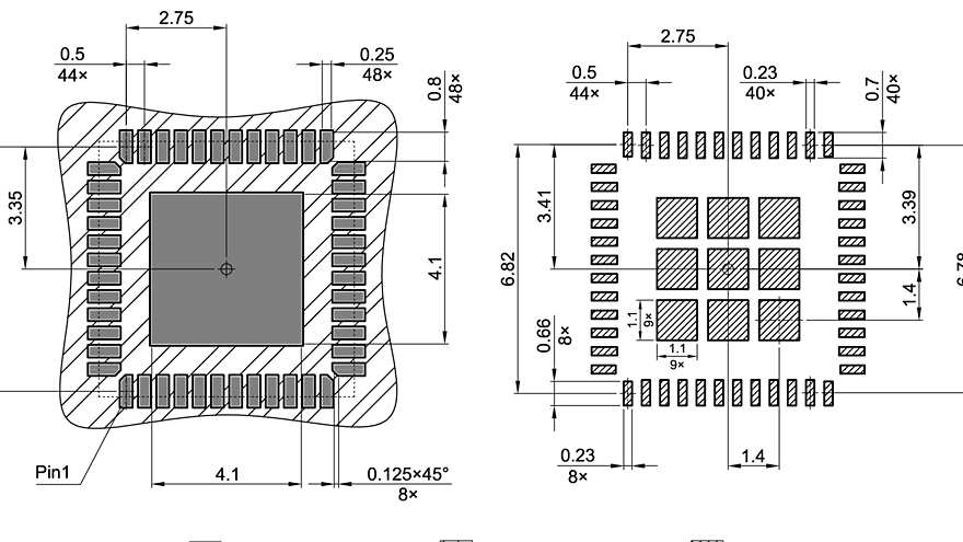 PG-VQFN-48-78_Footprint Drawing