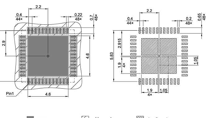 PG-VQFN-48-800_Footprint Drawing