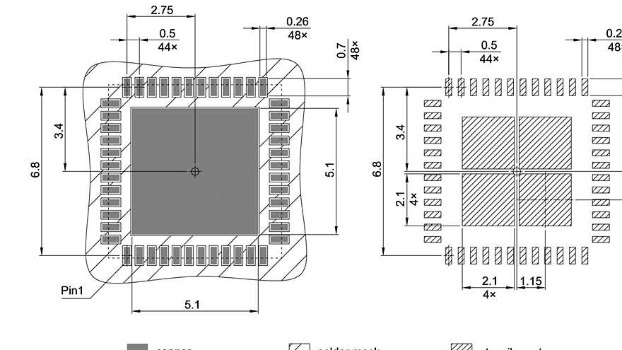 PG-VQFN-48-801_Footprint Drawing