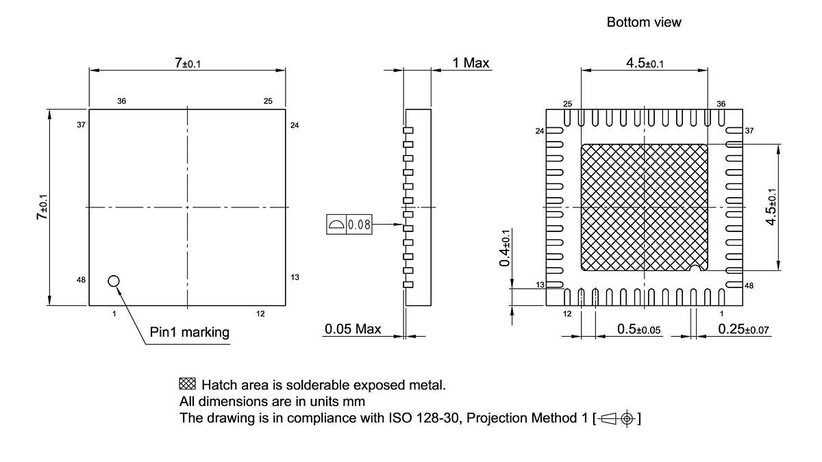 PG-VQFN-48-803_Package Outline