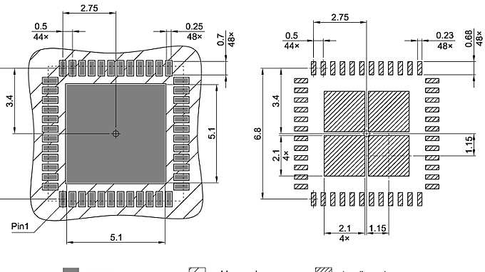 PG-VQFN-48-806_Footprint Drawing