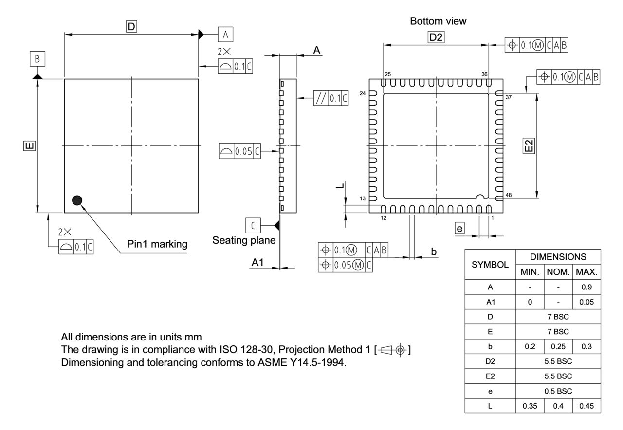 PG-VQFN-48-807_Package Outline