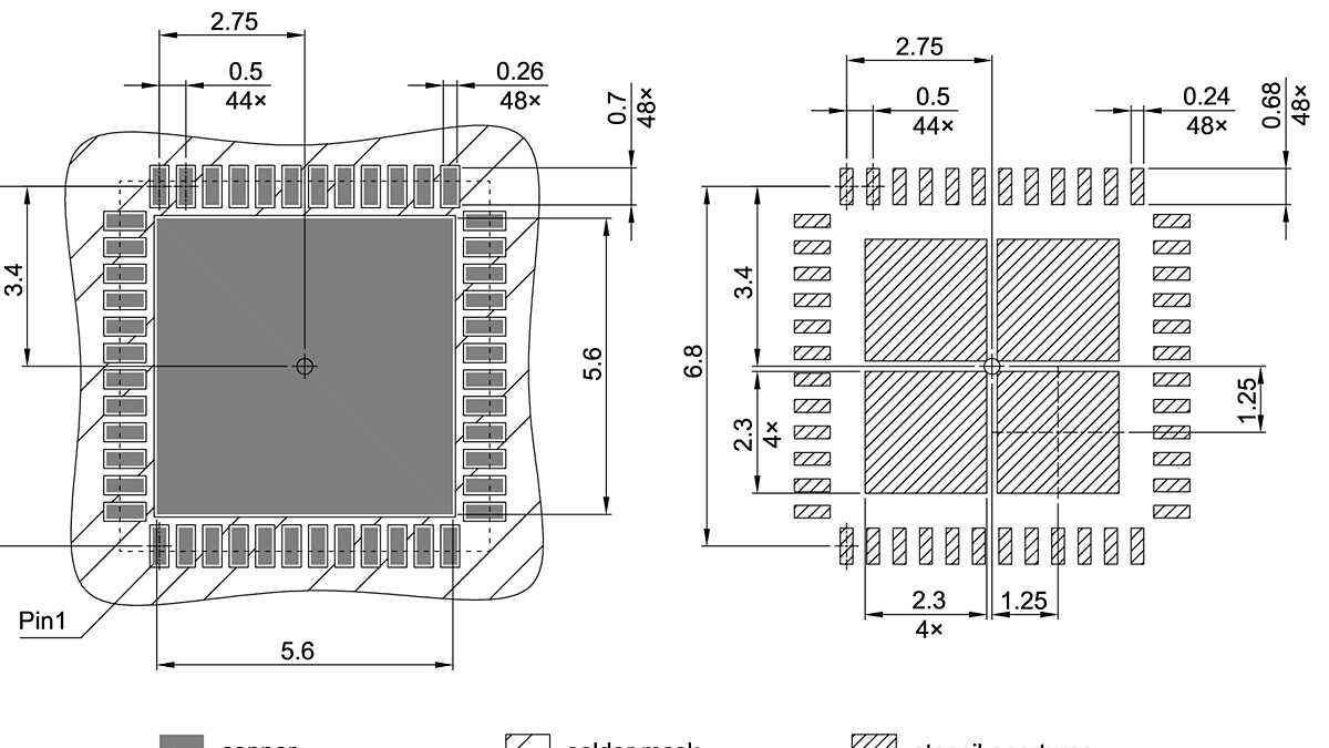 PG-VQFN-48-808_Footprint Drawing