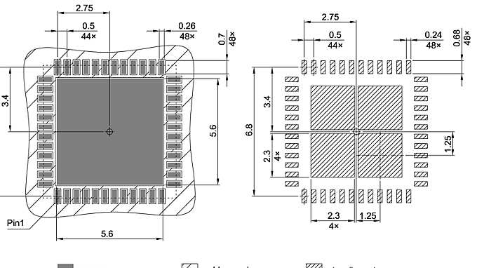 PG-VQFN-48-808_Footprint Drawing