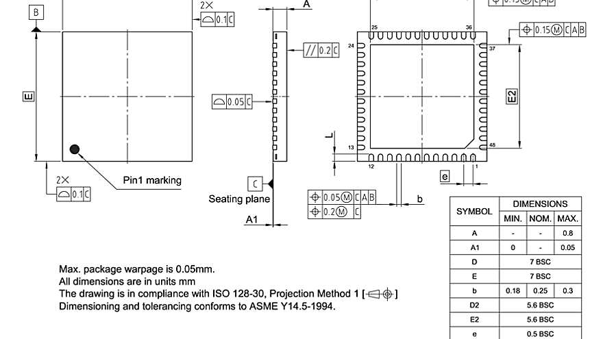 PG-VQFN-48-808_Package Outline