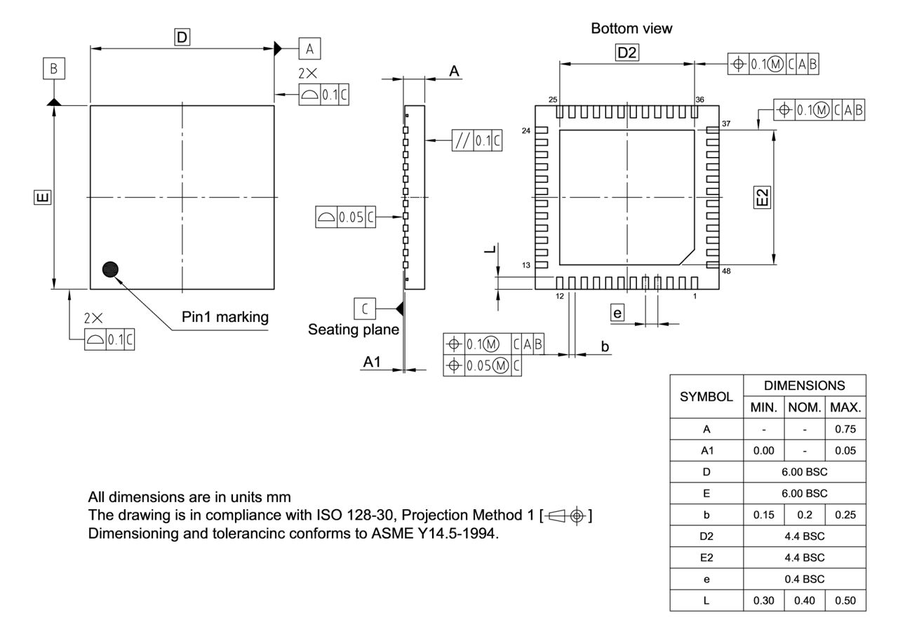 PG-VQFN-48-810_Package Outline